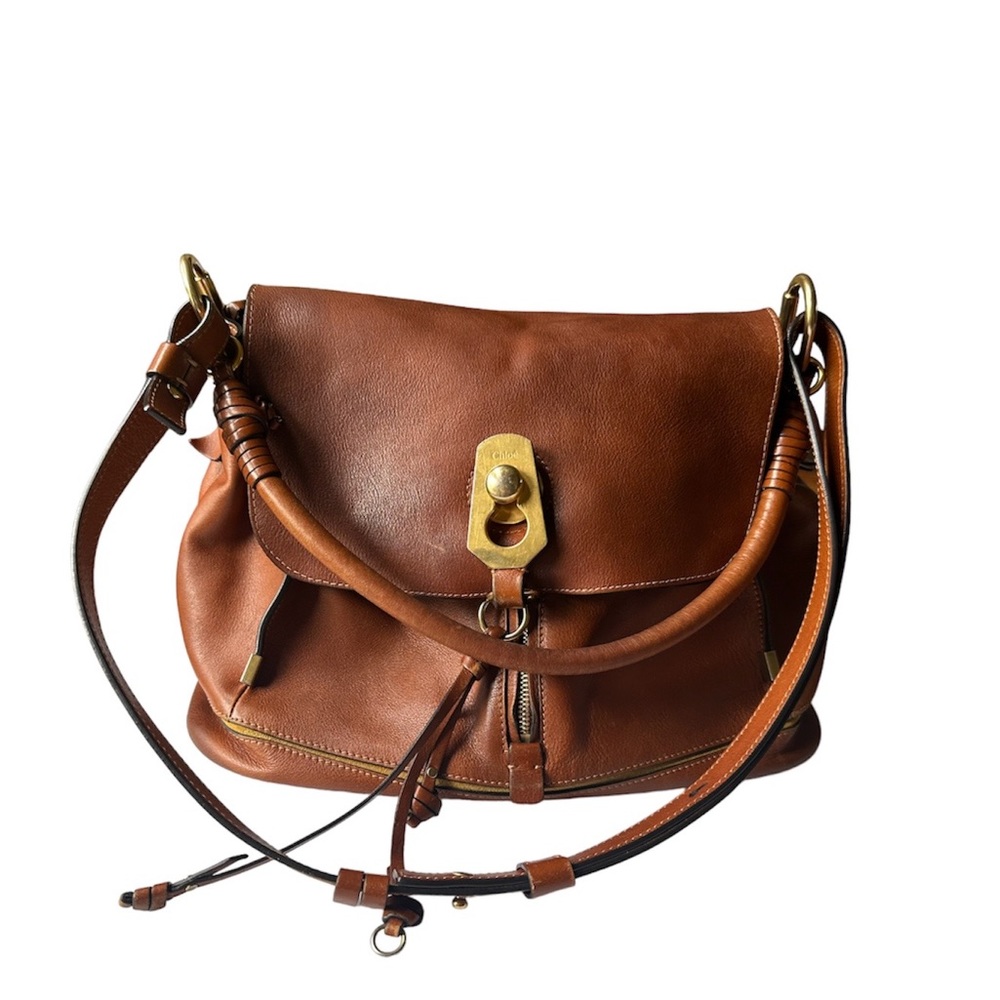 Chloe - Owen - Brown Leather Shoulder/Cross-Body Bag
